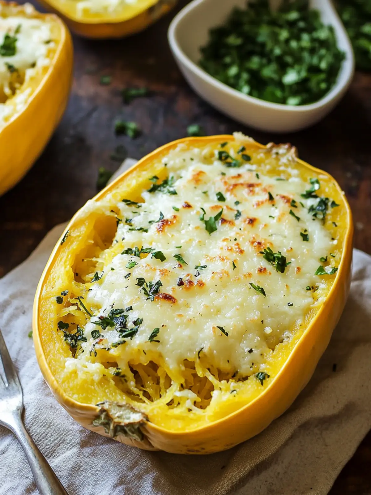 Creamy Garlic Parmesan Spaghetti Squash You'll Love 5 Garlic Parmesan Spaghetti Squash