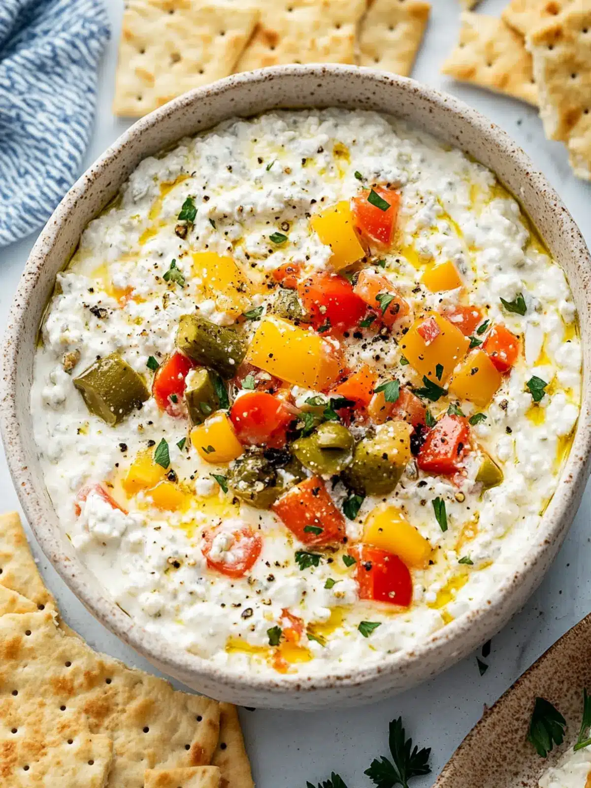 Cottage Cheese Giardiniera Dip for a Fresh Flavor Boost 4 Cottage Cheese Giardiniera Dip