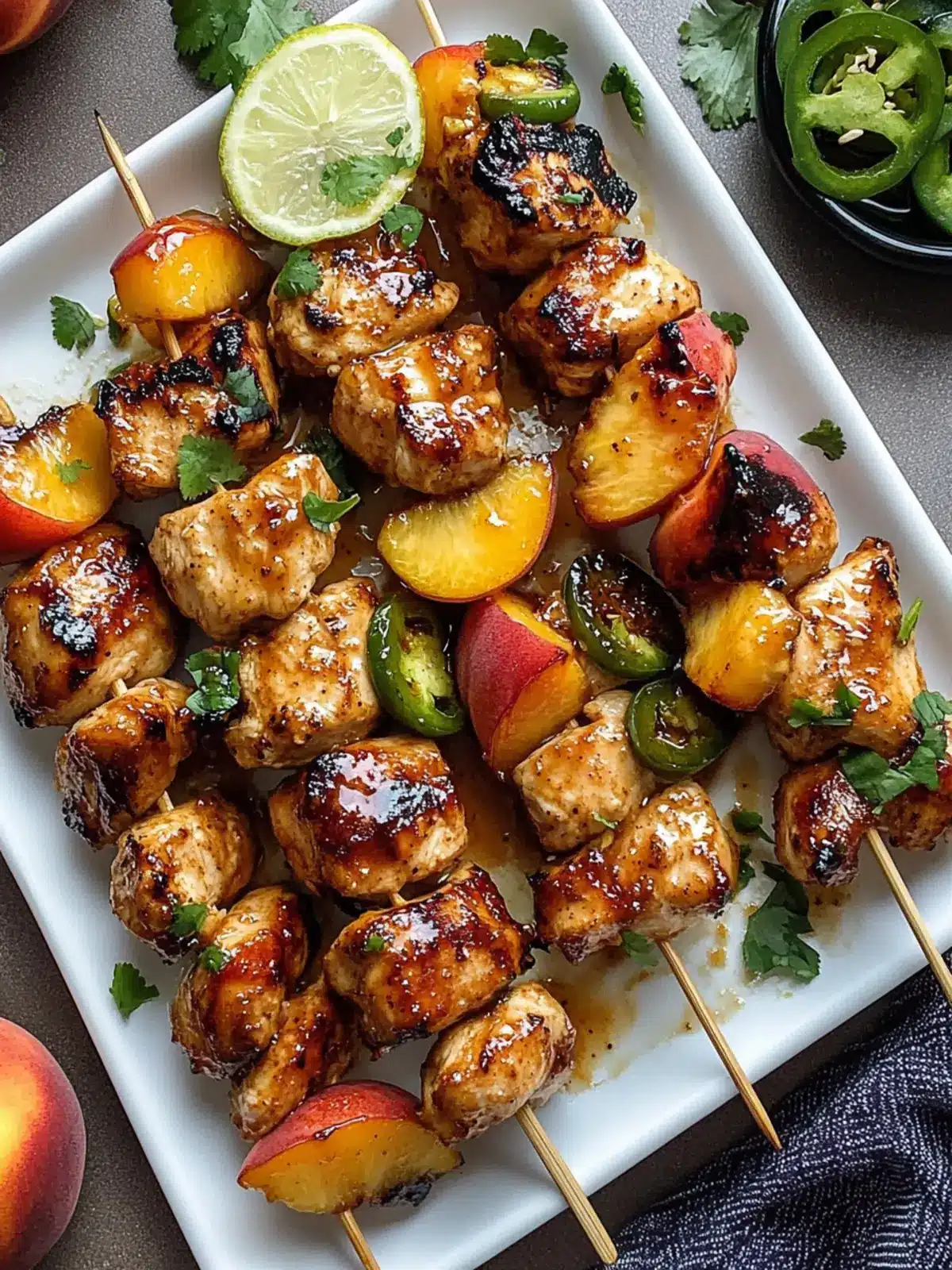 Jalapeno Peach Chicken Skewers: Flavor-Packed Summer Treats 4 Jalapeno Peach Chicken Skewers