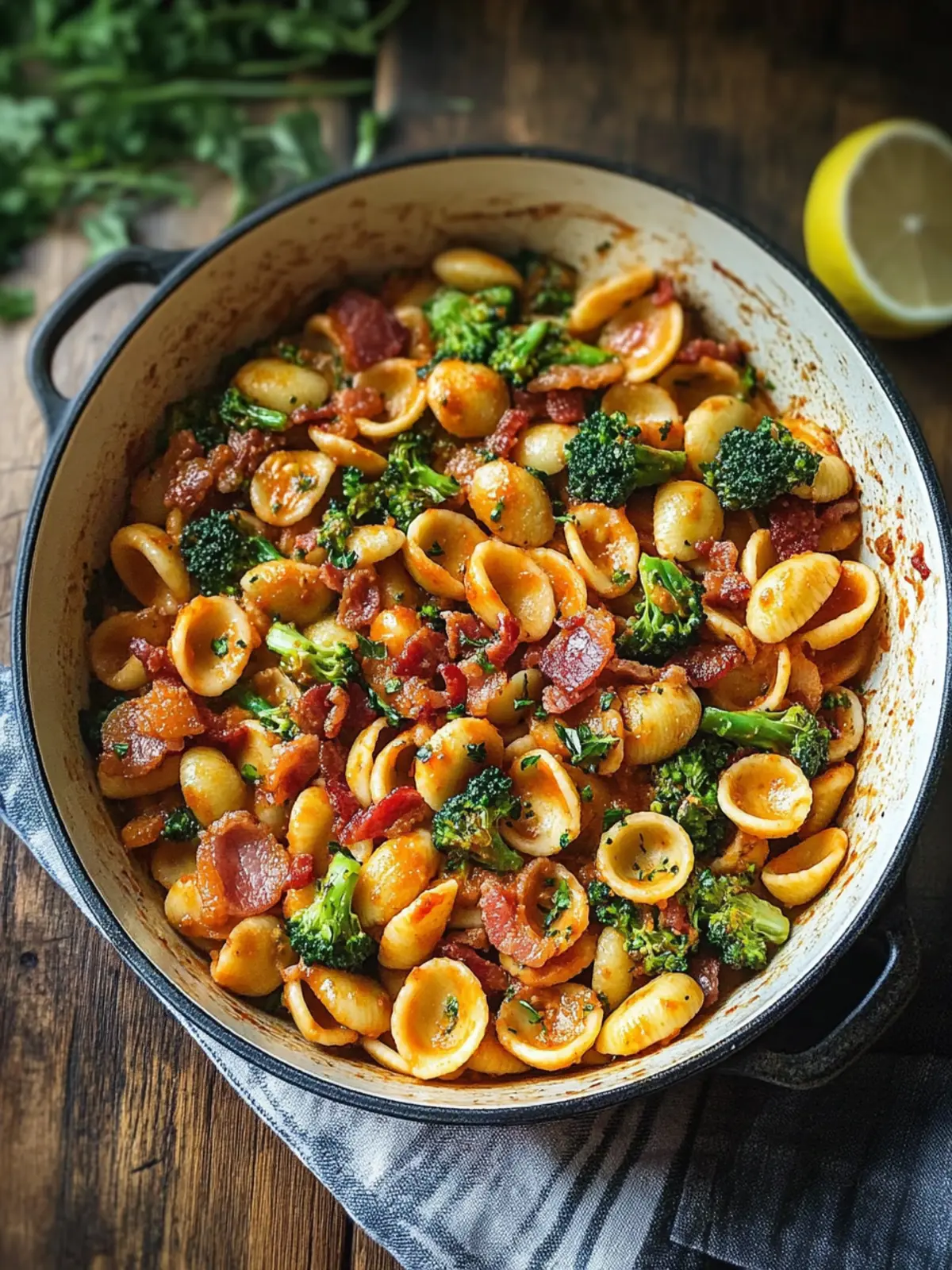 Savor Spicy Bacon Broccoli Orecchiette in Just 25 Minutes 3 Spicy Bacon Broccoli Orecchiette