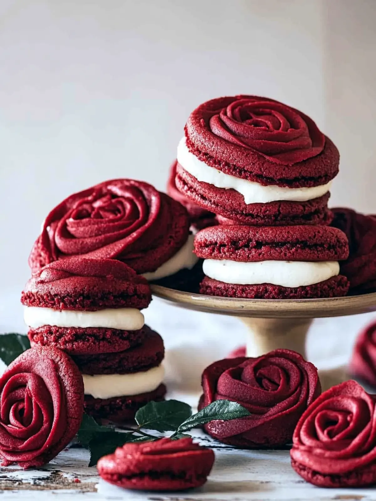 Delicious Red Velvet Rose Sandwich Cookies to Brighten Your Day 4 Red Velvet Rose Sandwich Cookies