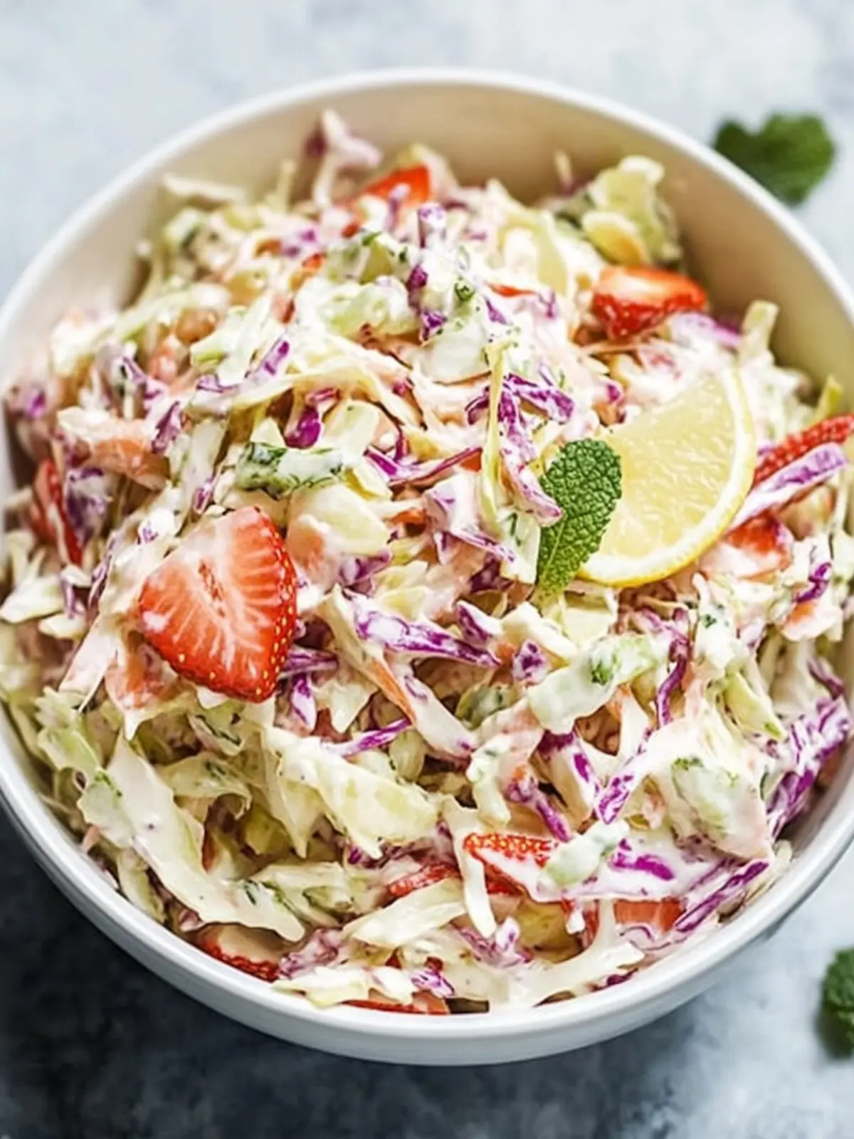 Zesty Strawberry Lemon Coleslaw That Brightens Your BBQ 3 Strawberry Lemon Coleslaw