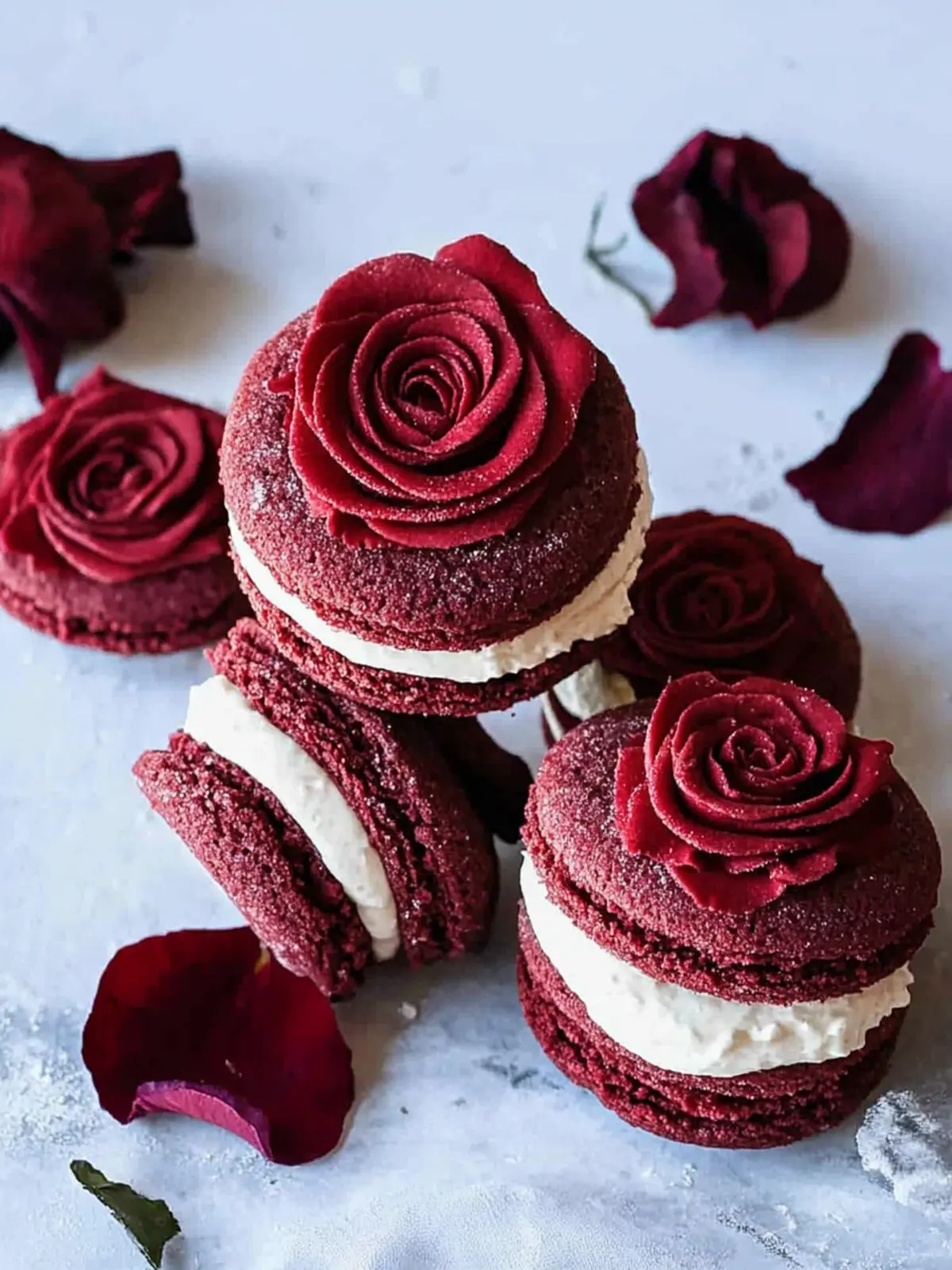 Delicious Red Velvet Rose Sandwich Cookies to Brighten Your Day 5 Red Velvet Rose Sandwich Cookies