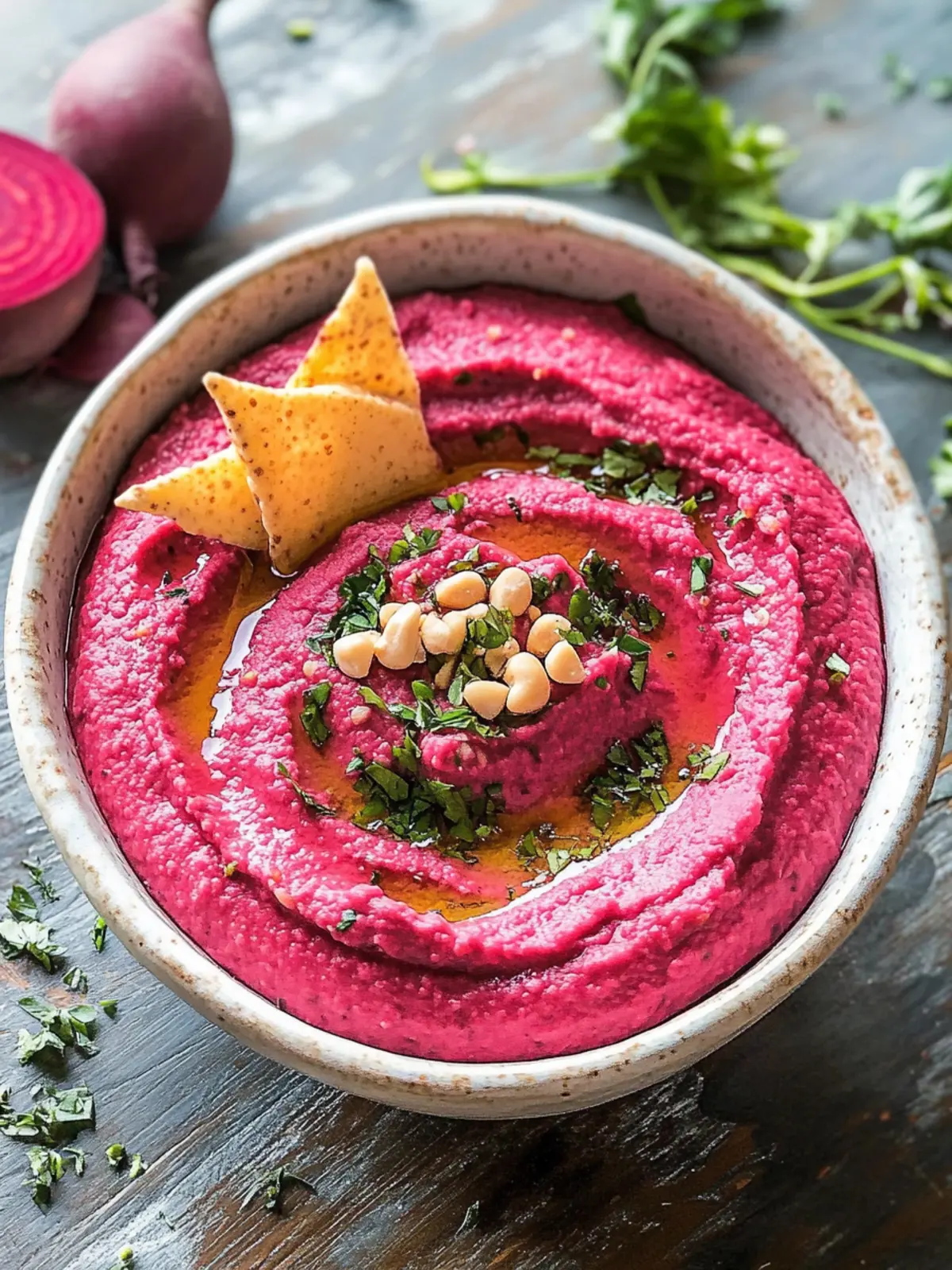 Zesty Pickled Beet Hummus: A Bold Twist on Classic Dip 3 Pickled Beet Hummus