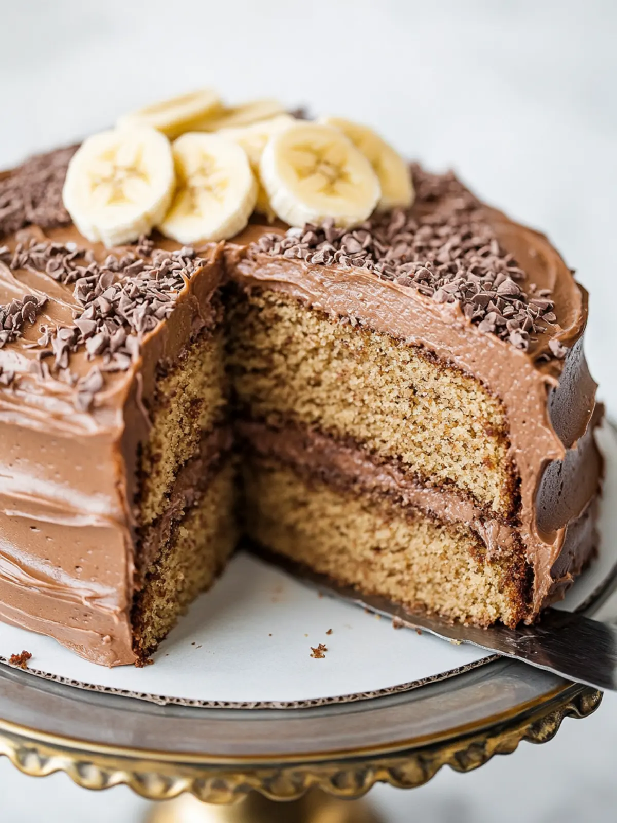 Irresistible Banana Cake with Nutella Frosting Bliss 3 Banana Cake with Nutella Frosting