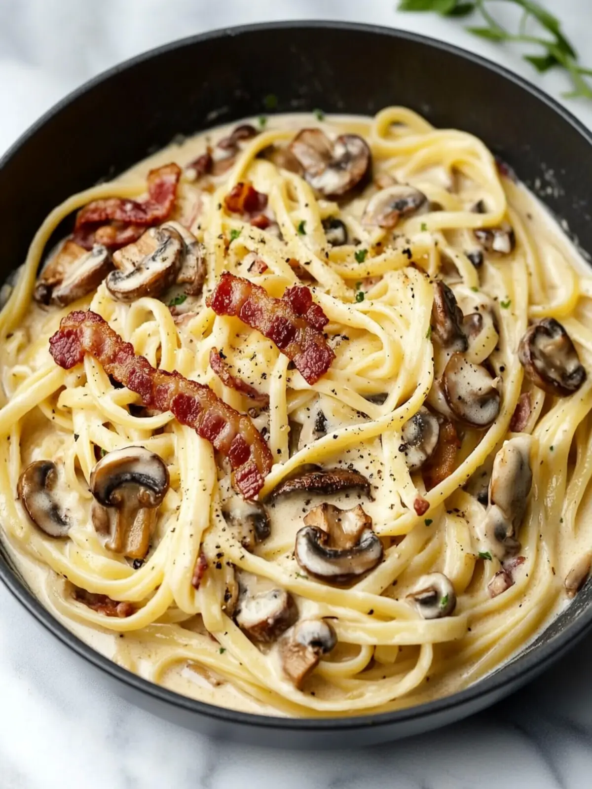 Decadent Creamy Bacon and Mushroom Pasta You’ll Crave Daily 4 Creamy Bacon and Mushroom Pasta
