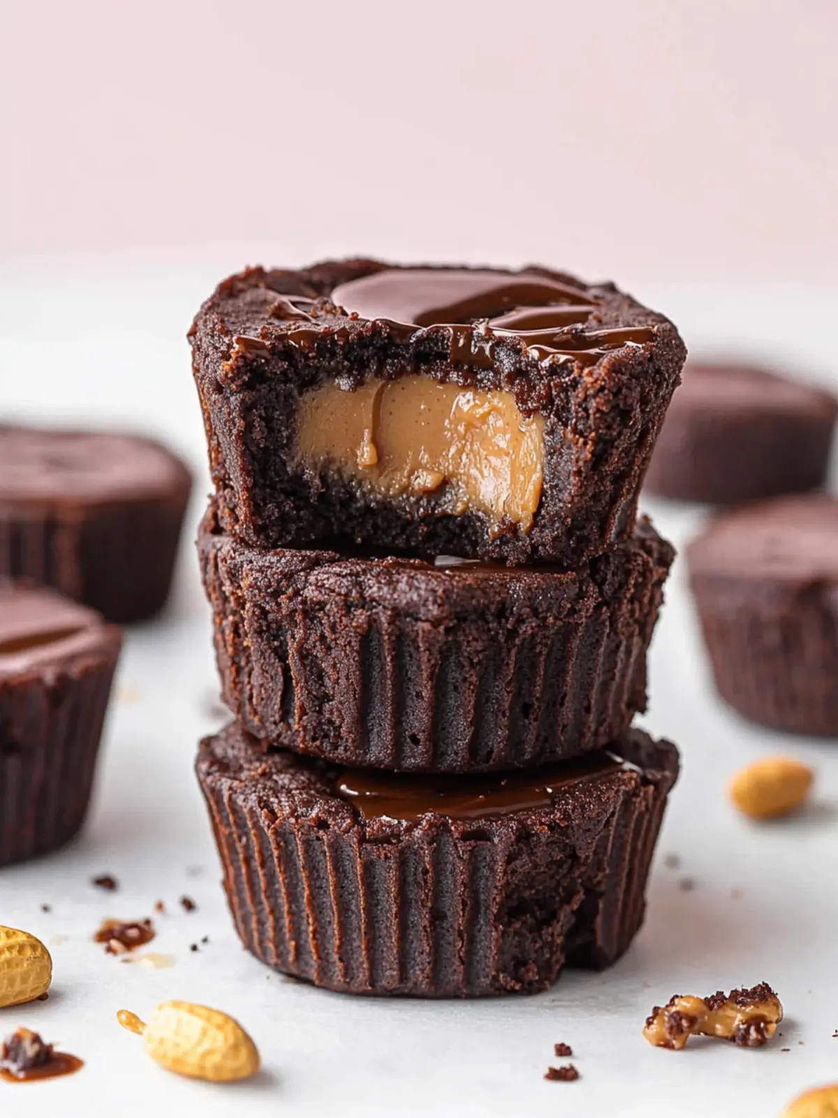 Decadent Peanut Butter Brownie Cups Easy No-Bake Delight 4 Peanut Butter Brownie Cups