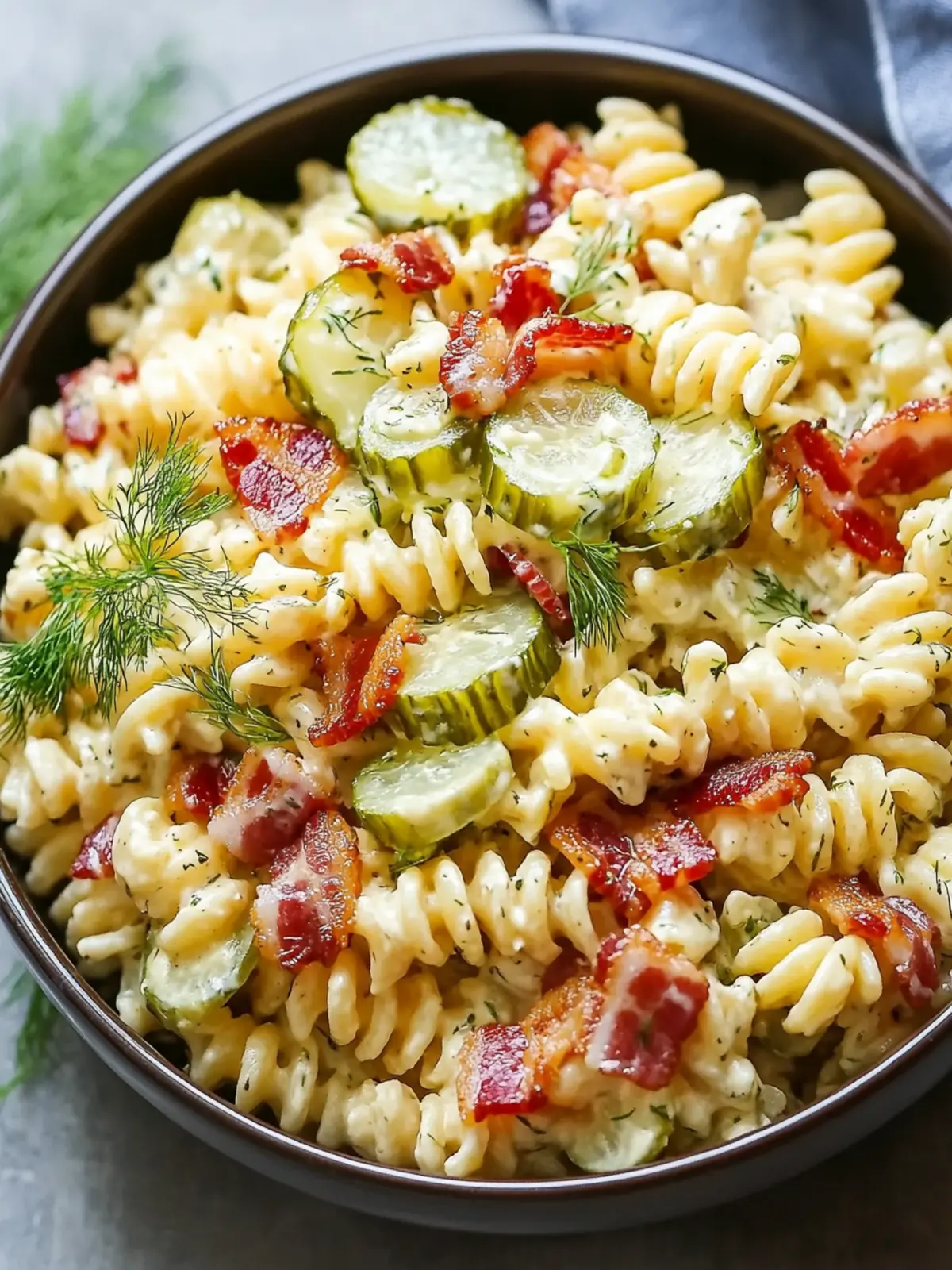 Ultimate Dill Pickle Bacon Pasta Salad for Easy Summer Fun 4 Dill Pickle Bacon Pasta Salad