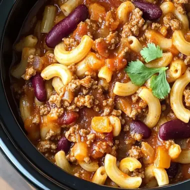 Savory Crock Pot Cheddar Chili Mac for Cozy Nights In 9 Crock Pot Cheddar Chili Mac