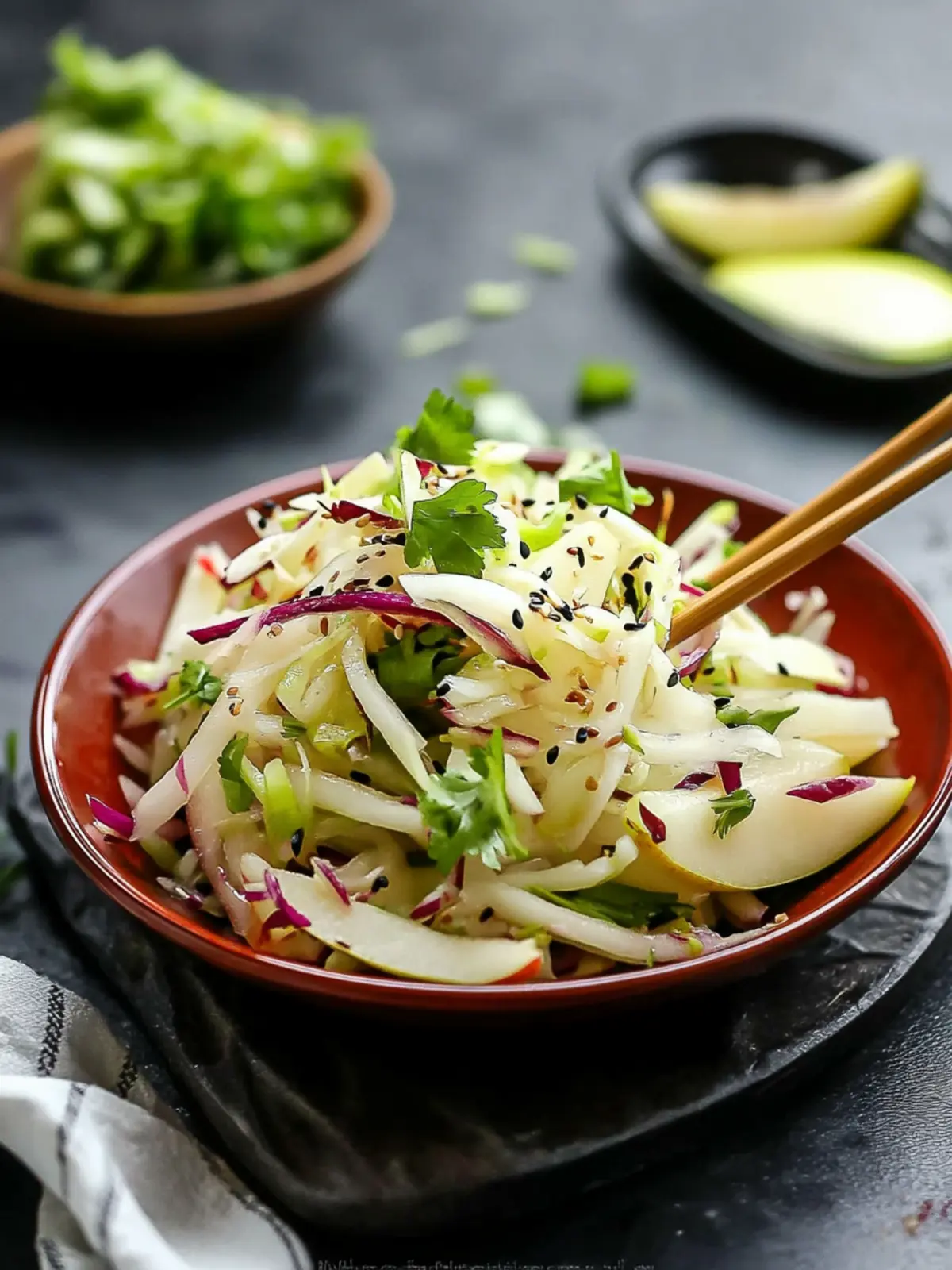 Zesty Asian Pear Slaw: A Crunchy Twist for Your Table 3 Asian Pear Slaw