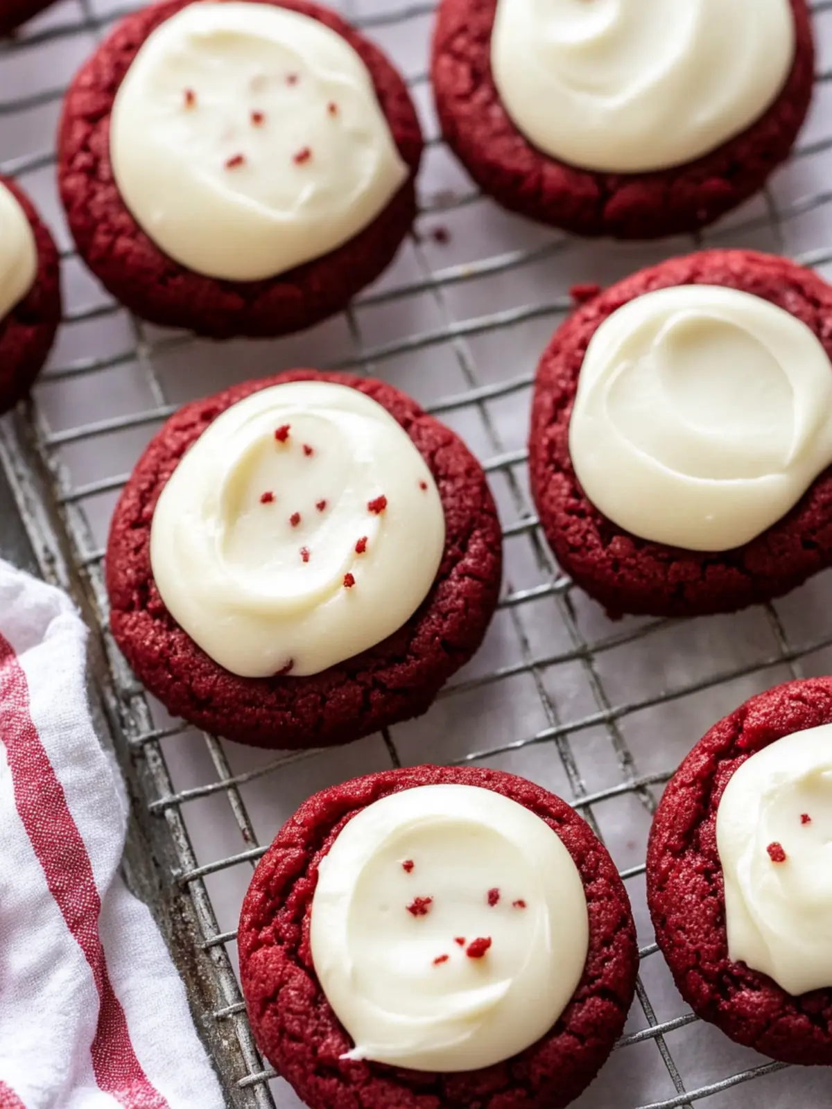 Decadent Red Velvet Cookies with Irresistible Cream Cheese Frosting 4 Red Velvet Cookies with Cream Cheese Frosting