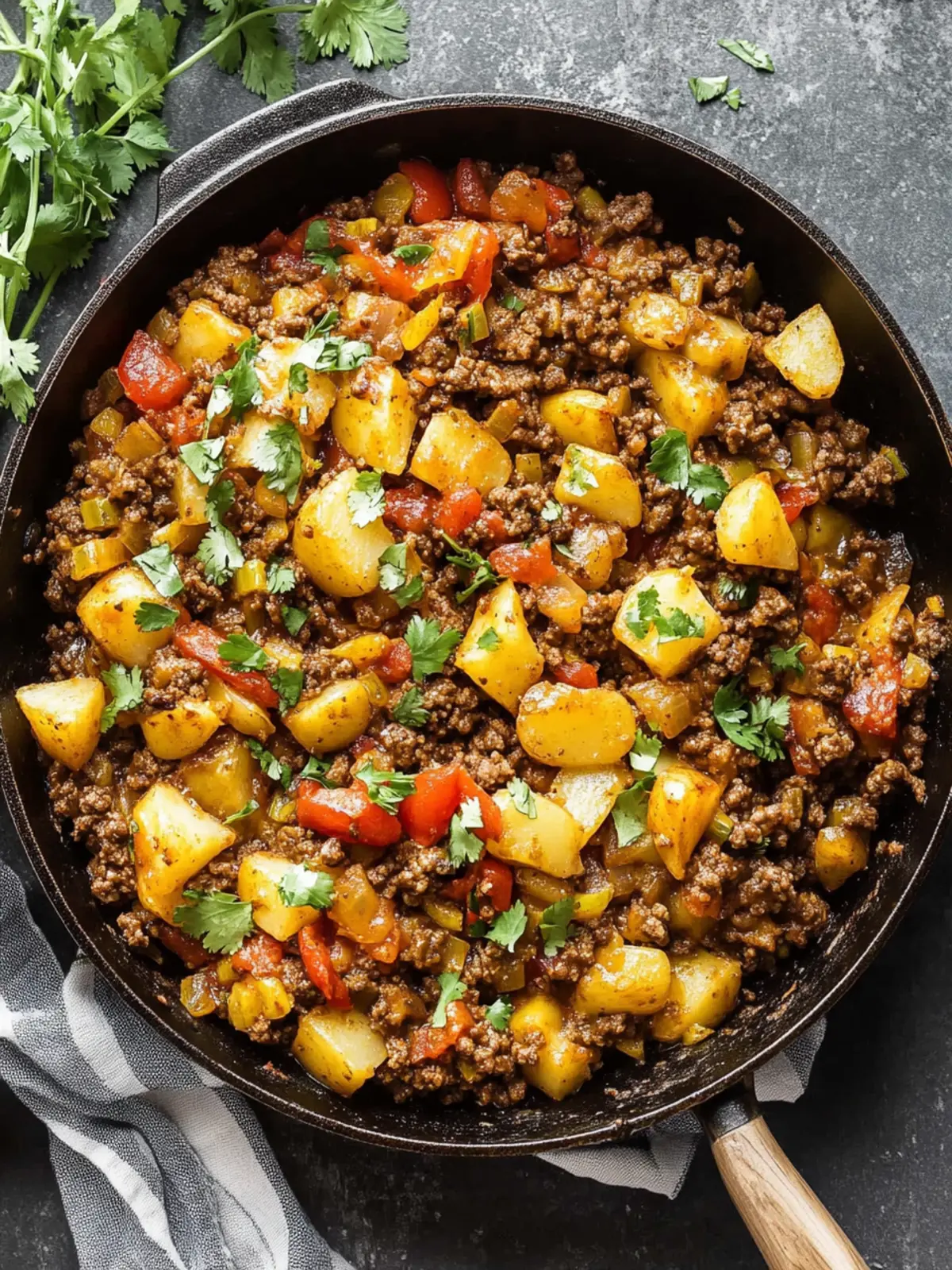 Sizzling Mexican Ground Beef and Potato Skillet Delight 3 Mexican Ground Beef and Potato Skillet