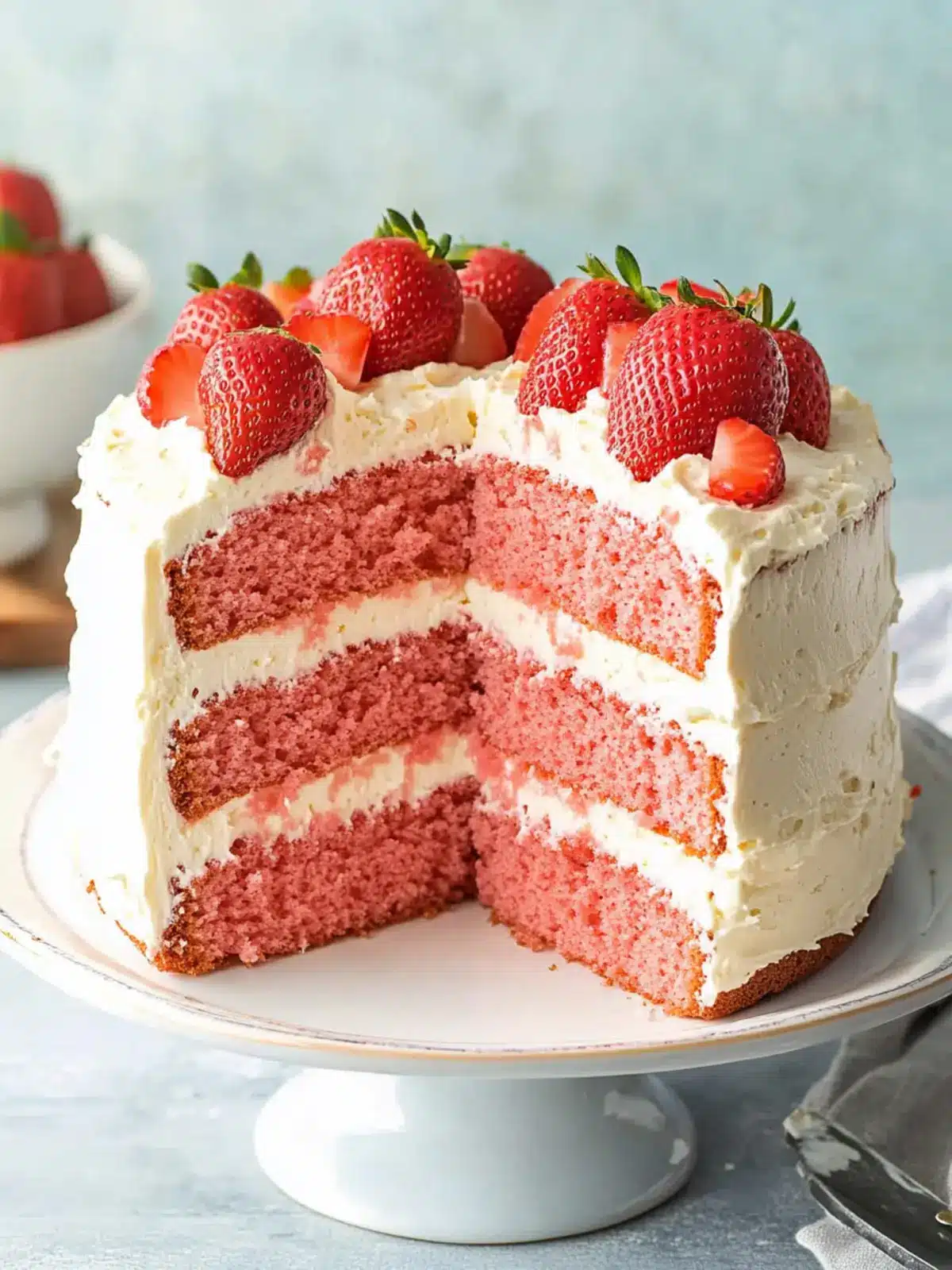 Delicious Strawberry Layer Cake That Steals the Show 2 Strawberry Layer Cake