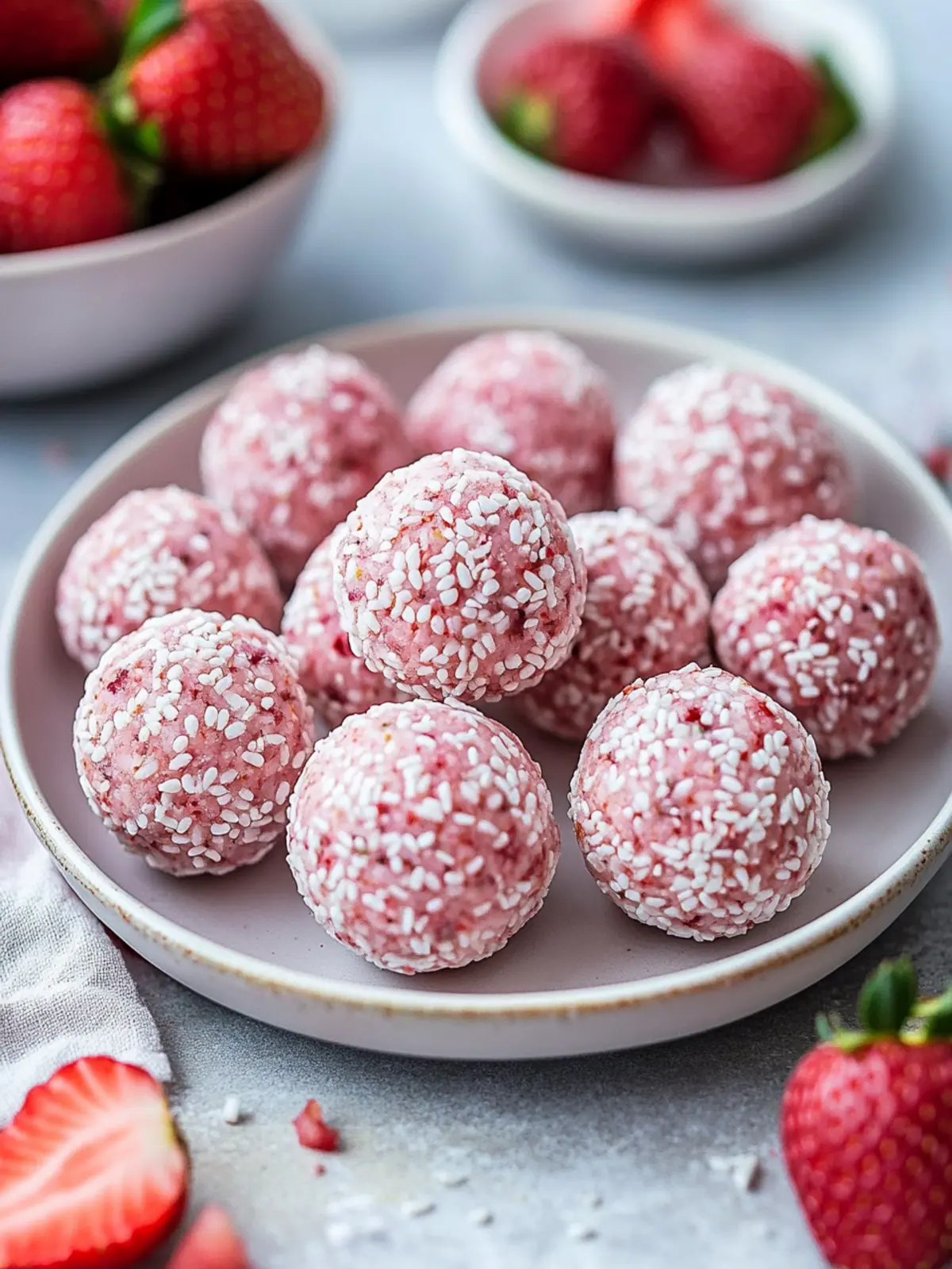 Delicious Strawberry Bliss Balls for Guilt-Free Snacking 3 Strawberry Bliss Balls
