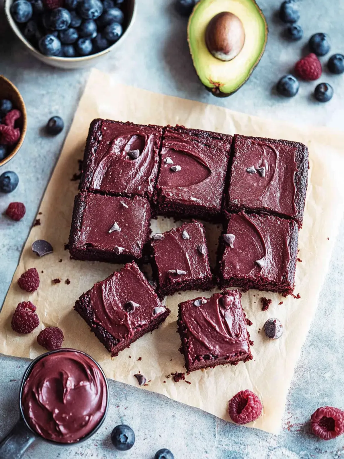 Decadent Beetroot Brownies with Creamy Chocolate Avocado Frosting 4 Beetroot Brownies with Chocolate Avocado Frosting