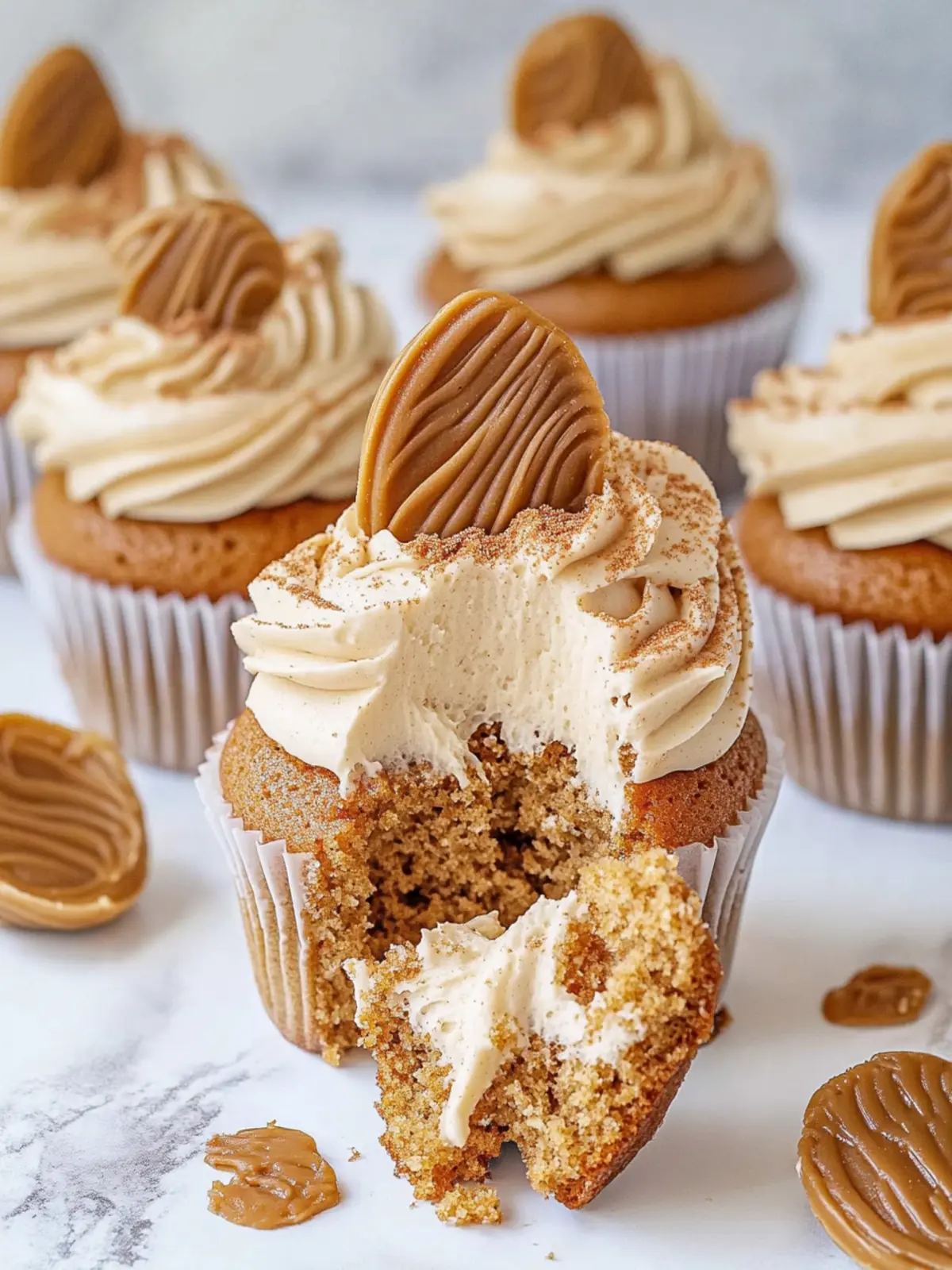 Decadent Biscoff Cupcakes with Dreamy Buttercream Bliss 4 Biscoff Cupcakes with Biscoff Buttercream