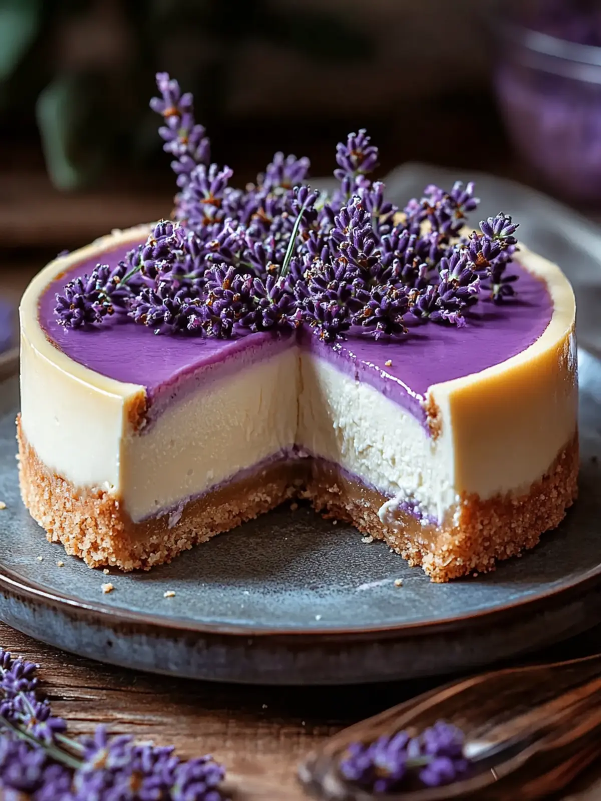 Delicious Honey Lavender Cheesecake to Sweeten Your Day 3 Honey Lavender Cheesecake