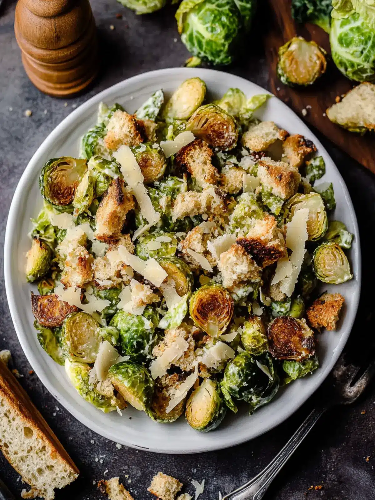 Irresistible Roasted Brussels Sprouts Caesar Salad Delight 5 Roasted Brussels Sprouts Caesar Salad