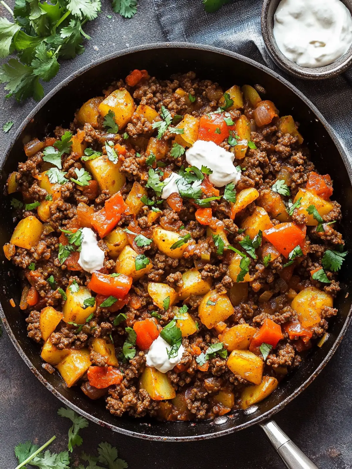 Sizzling Mexican Ground Beef and Potato Skillet Delight 5 Mexican Ground Beef and Potato Skillet