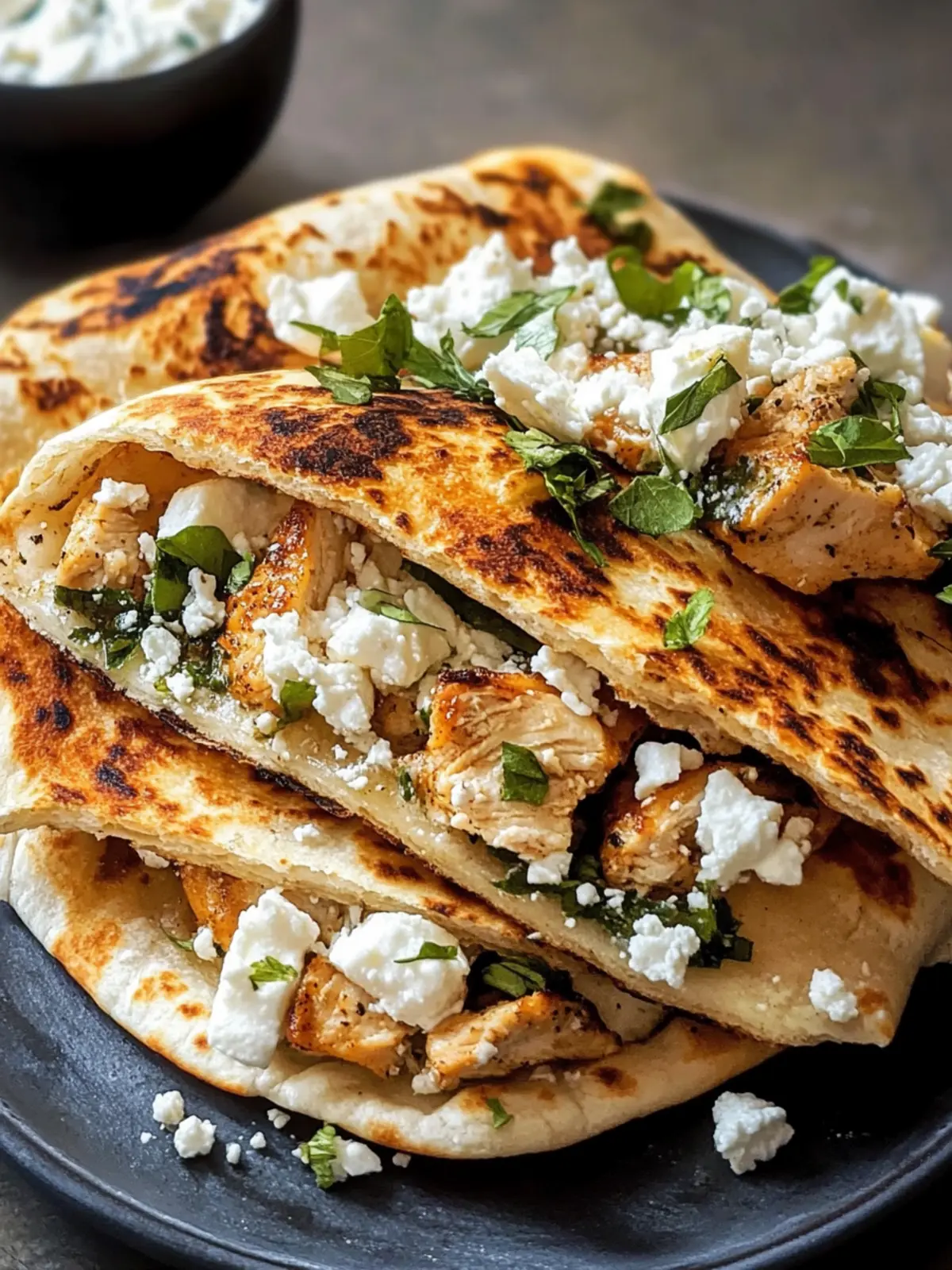 Delicious Crispy Pita with Chicken & Feta for Easy Meals 4 Crispy Pita with Chicken & Feta