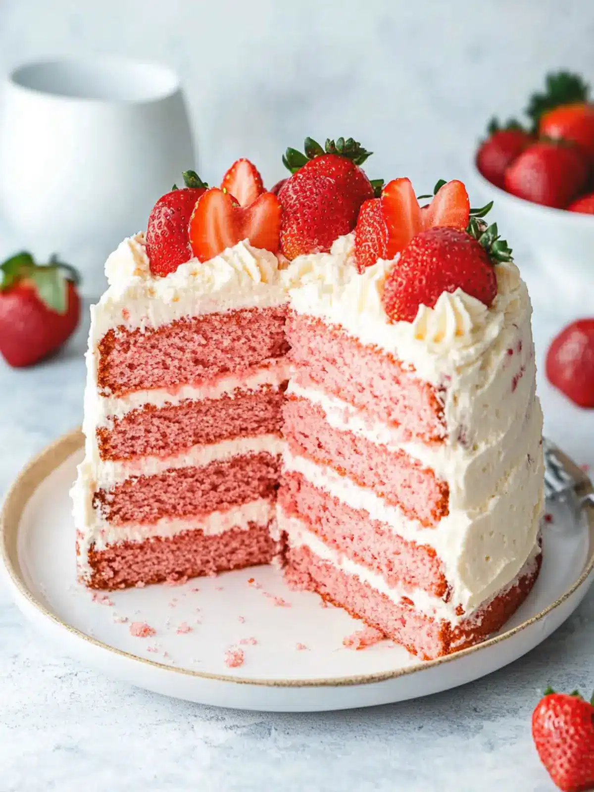 Delicious Strawberry Layer Cake That Steals the Show 3 Strawberry Layer Cake