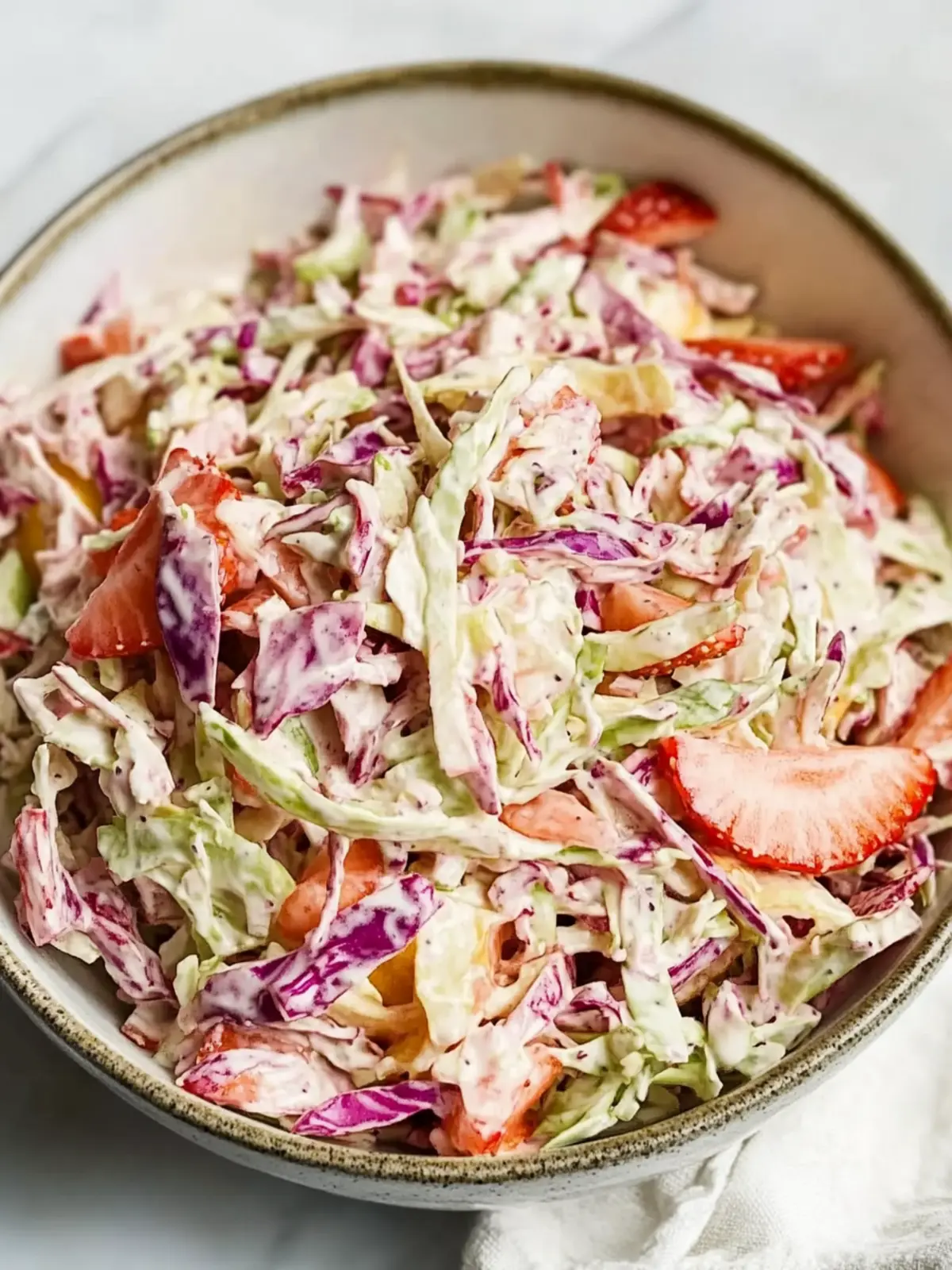 Zesty Strawberry Lemon Coleslaw That Brightens Your BBQ 4 Strawberry Lemon Coleslaw