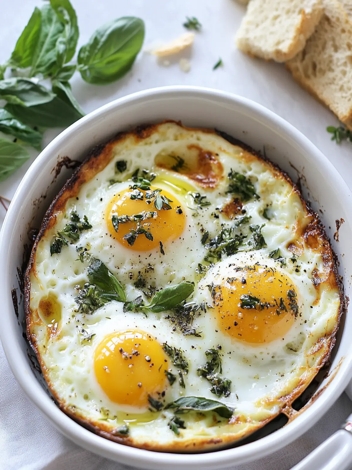 Delicious Herbed Baked Eggs for a Cozy Brunch at Home 4 Herbed Baked Eggs