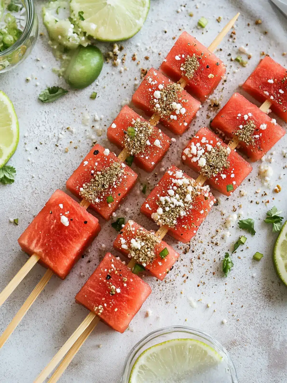 Refreshing Watermelon Tajin Skewers for Your Summer Soiree 5 Watermelon Tajin Skewers