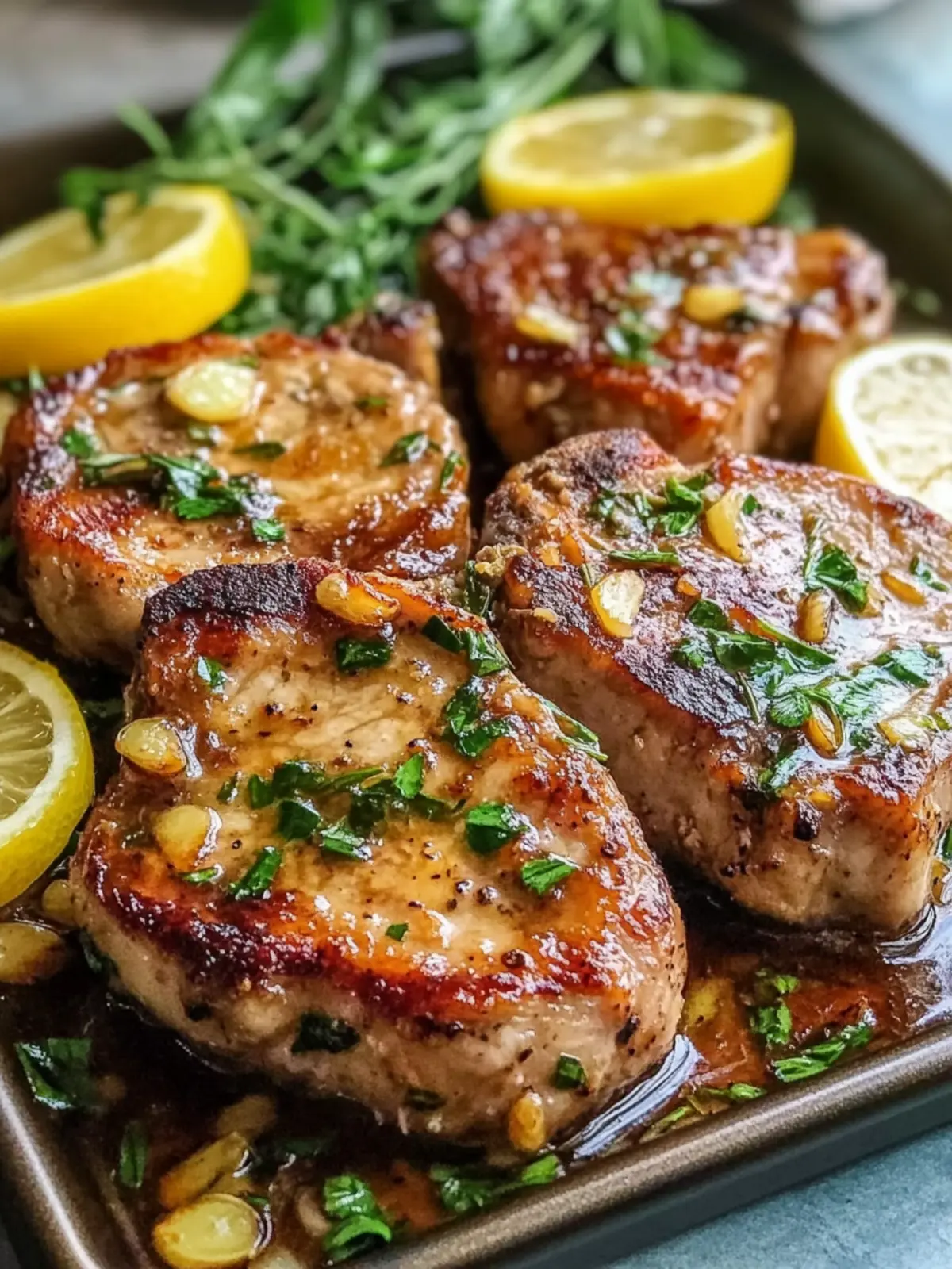 Sheet Pan Lemon Garlic Pork Chops: Simple, Flavor-Packed Dinner 2 Sheet Pan Lemon Garlic Pork Chops