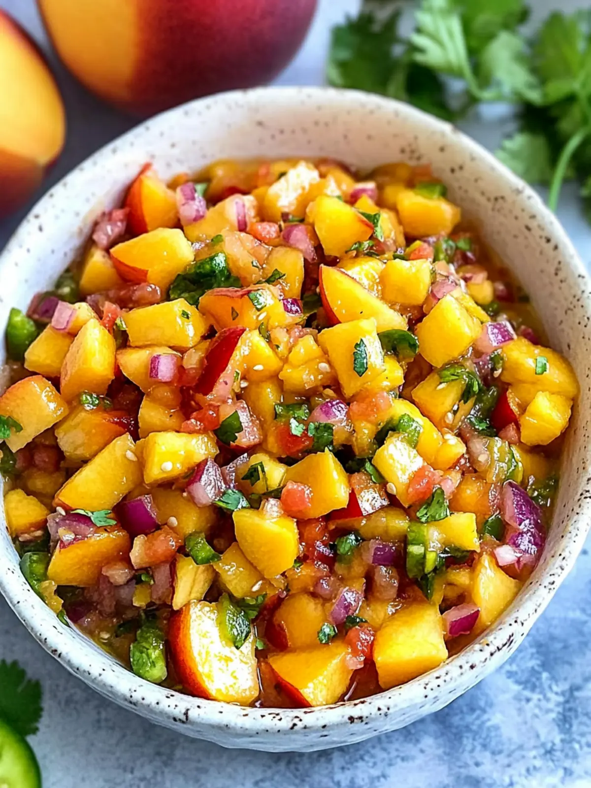 Fresh Peach Salsa with Mango and Jalapeño for Summer Fun 5 Peach Salsa with Mango and Jalapeño