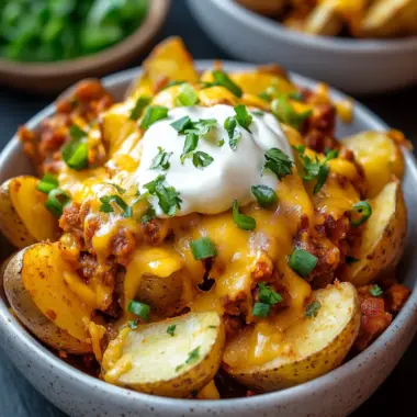 Savor Cheesy Taco Potatoes: A Family Favorite Dish! 10 Cheesy Taco Potatoes