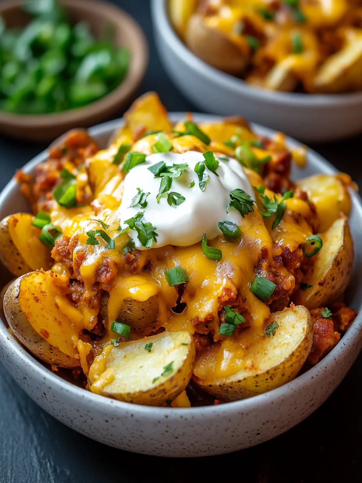 Savor Cheesy Taco Potatoes: A Family Favorite Dish! 5 Cheesy Taco Potatoes