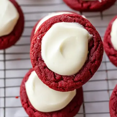 Decadent Red Velvet Cookies with Irresistible Cream Cheese Frosting 9 Red Velvet Cookies with Cream Cheese Frosting
