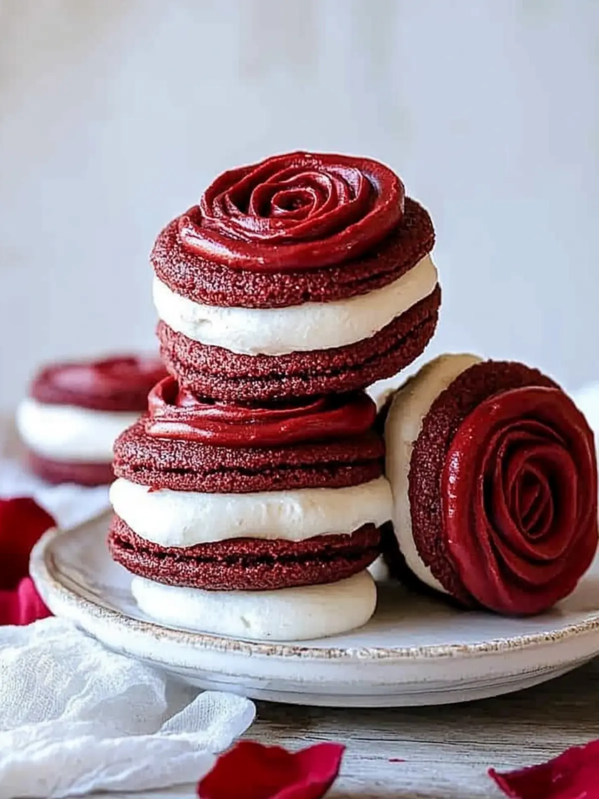 Delicious Red Velvet Rose Sandwich Cookies to Brighten Your Day 3 Red Velvet Rose Sandwich Cookies