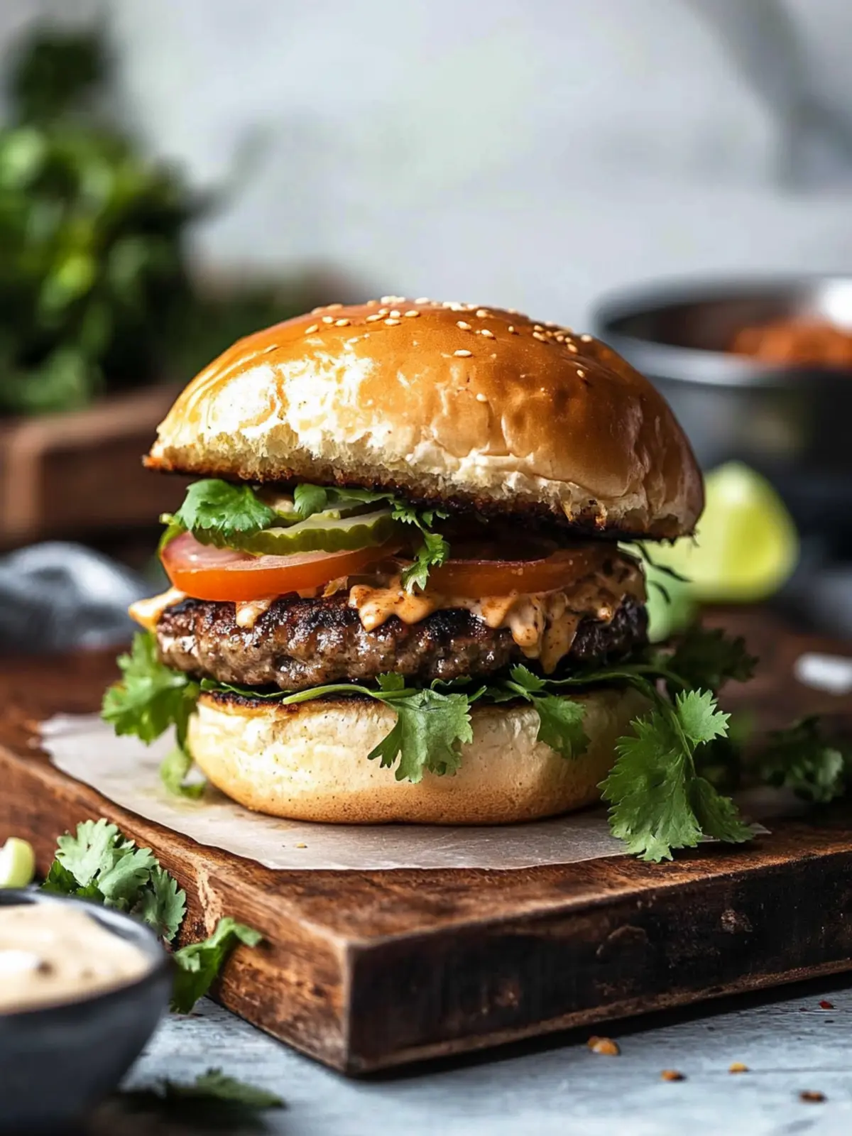 Cajun-Spiced Cilantro Burger That Will Ignite Your Taste Buds 3 Cajun-Spiced Cilantro Burger