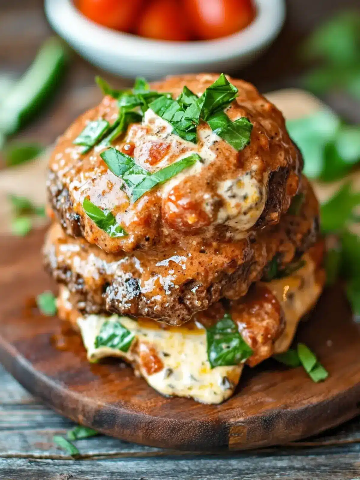 Keto Feta Burgers with Tomato Cream Sauce You’ll Crave! 4 Keto Feta Burgers With Tomato Cream Sauce