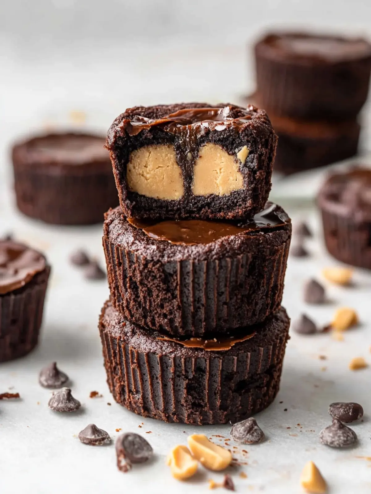 Decadent Peanut Butter Brownie Cups Easy No-Bake Delight 2 Peanut Butter Brownie Cups