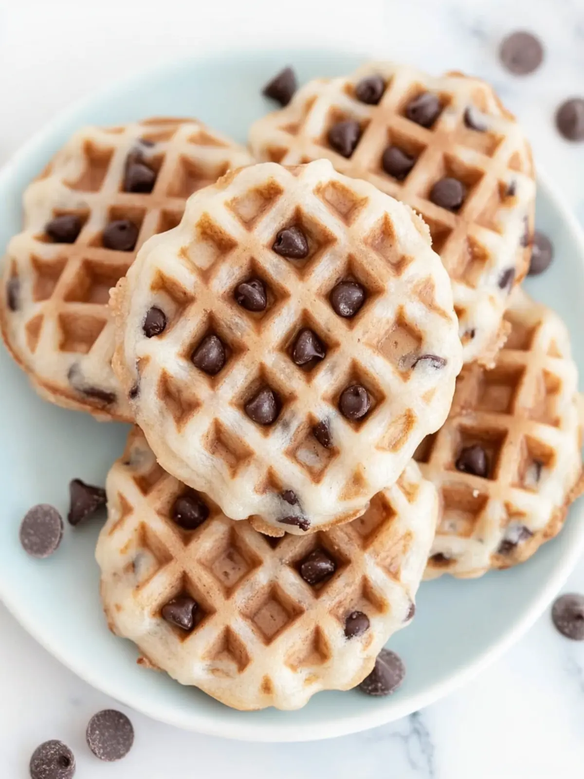 Deliciously Fun Chocolate Chip Waffle Cookies to Make Today 3 Chocolate Chip Waffle Cookies
