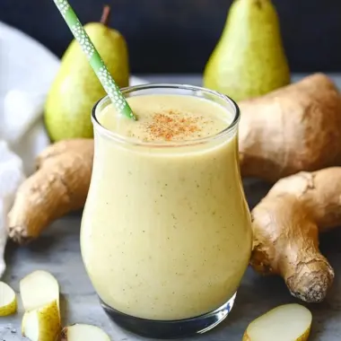 Revitalize Your Mornings with Pear Ginger Smoothie Magic 9 Pear Ginger Smoothie