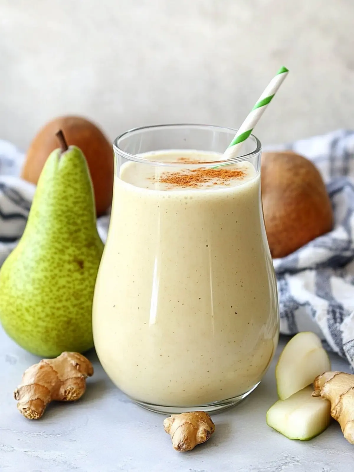 Revitalize Your Mornings with Pear Ginger Smoothie Magic 2 Pear Ginger Smoothie