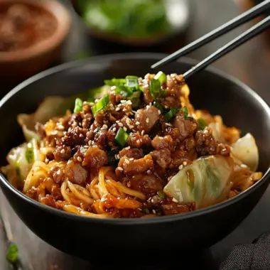 Delicious Potsticker Noodle Bowl with Pork & Cabbage Slaw 10 Potsticker Noodle Bowl with Pork & Cabbage Slaw