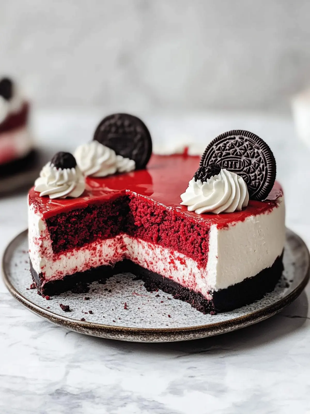 Decadent Red Velvet Cheesecake with Oreo Crust You’ll Love 4 Red Velvet Cheesecake with Oreo Crust