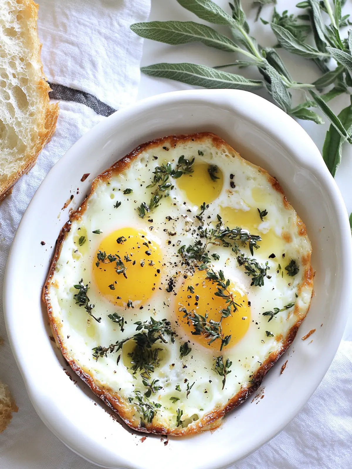 Delicious Herbed Baked Eggs for a Cozy Brunch at Home 2 Herbed Baked Eggs