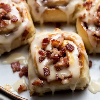 Indulge in Bourbon Maple Bacon Cinnamon Rolls You Can't Resist 9 Bourbon Maple Bacon Cinnamon Rolls