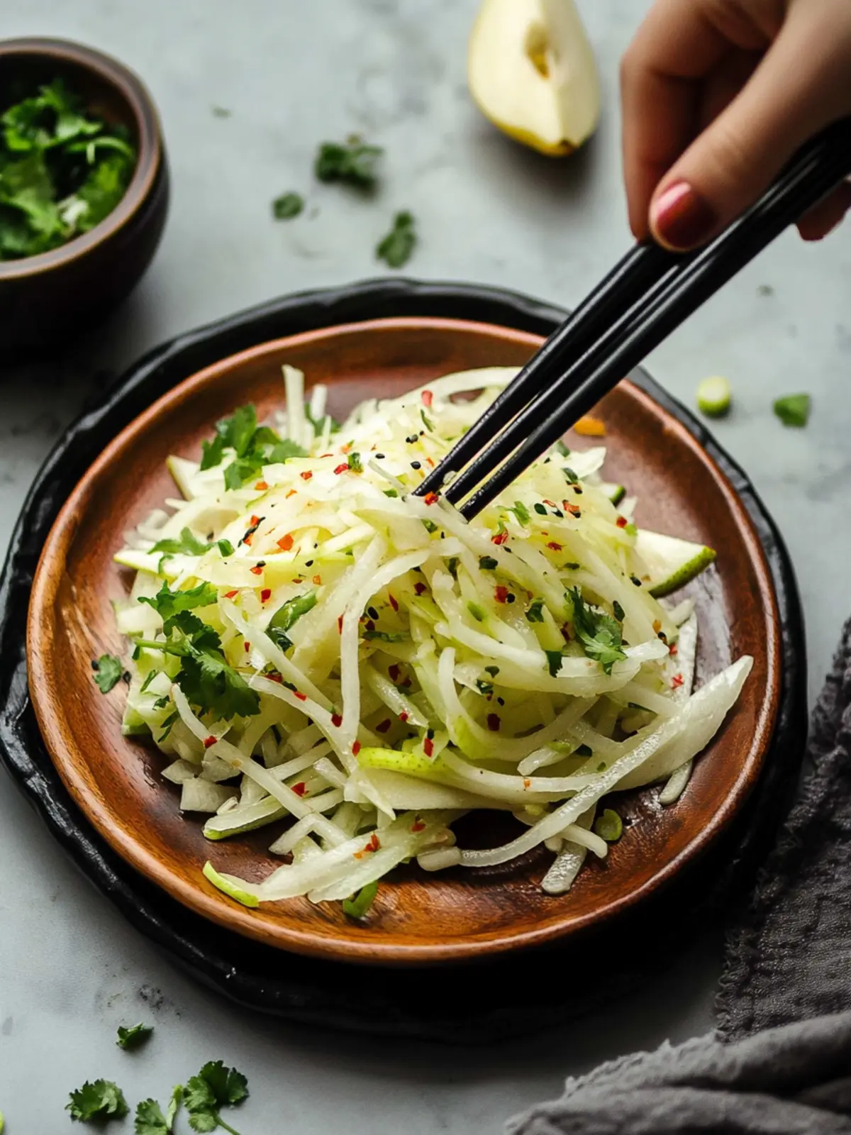 Zesty Asian Pear Slaw: A Crunchy Twist for Your Table 2 Asian Pear Slaw