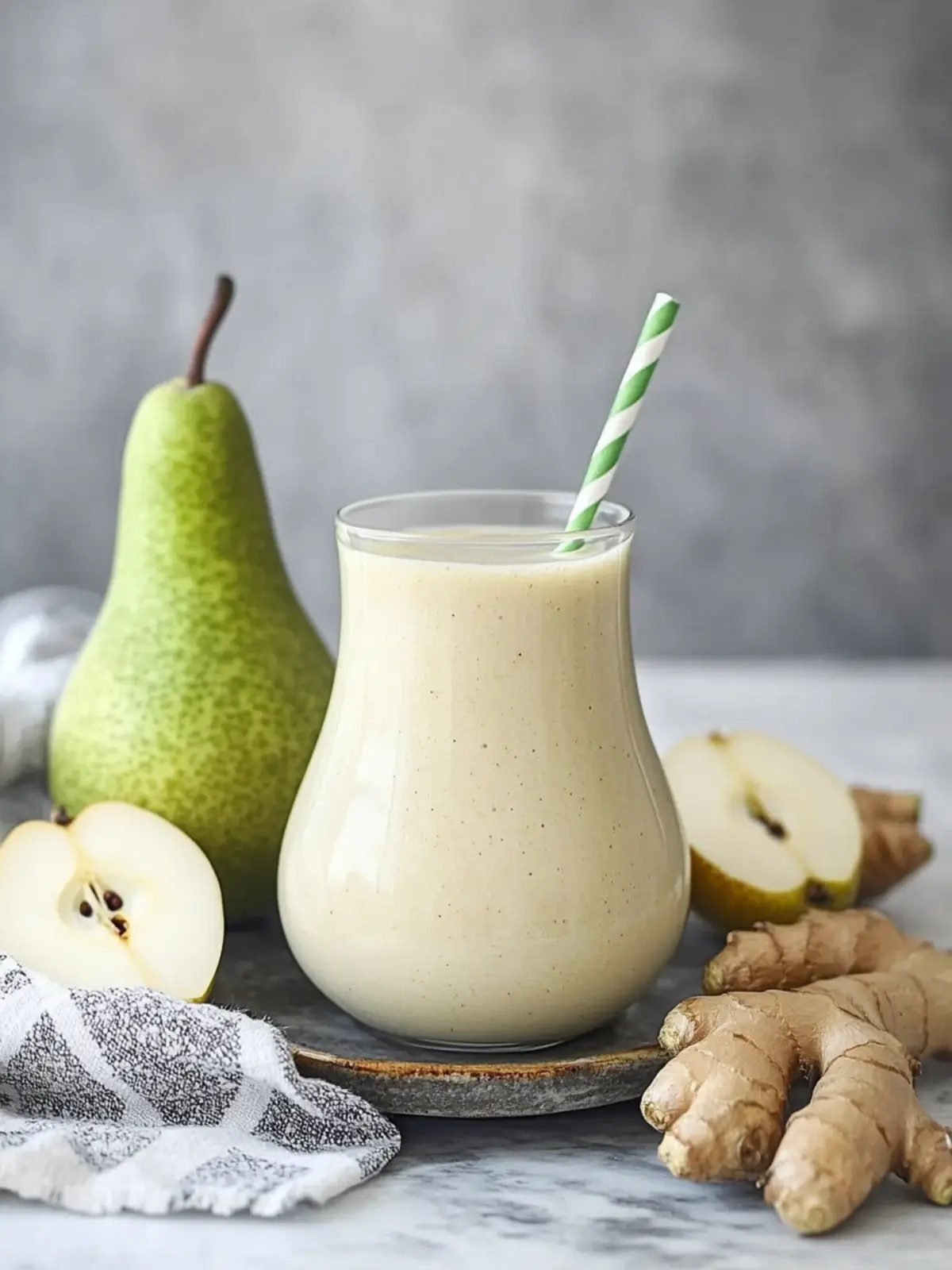 Revitalize Your Mornings with Pear Ginger Smoothie Magic 3 Pear Ginger Smoothie