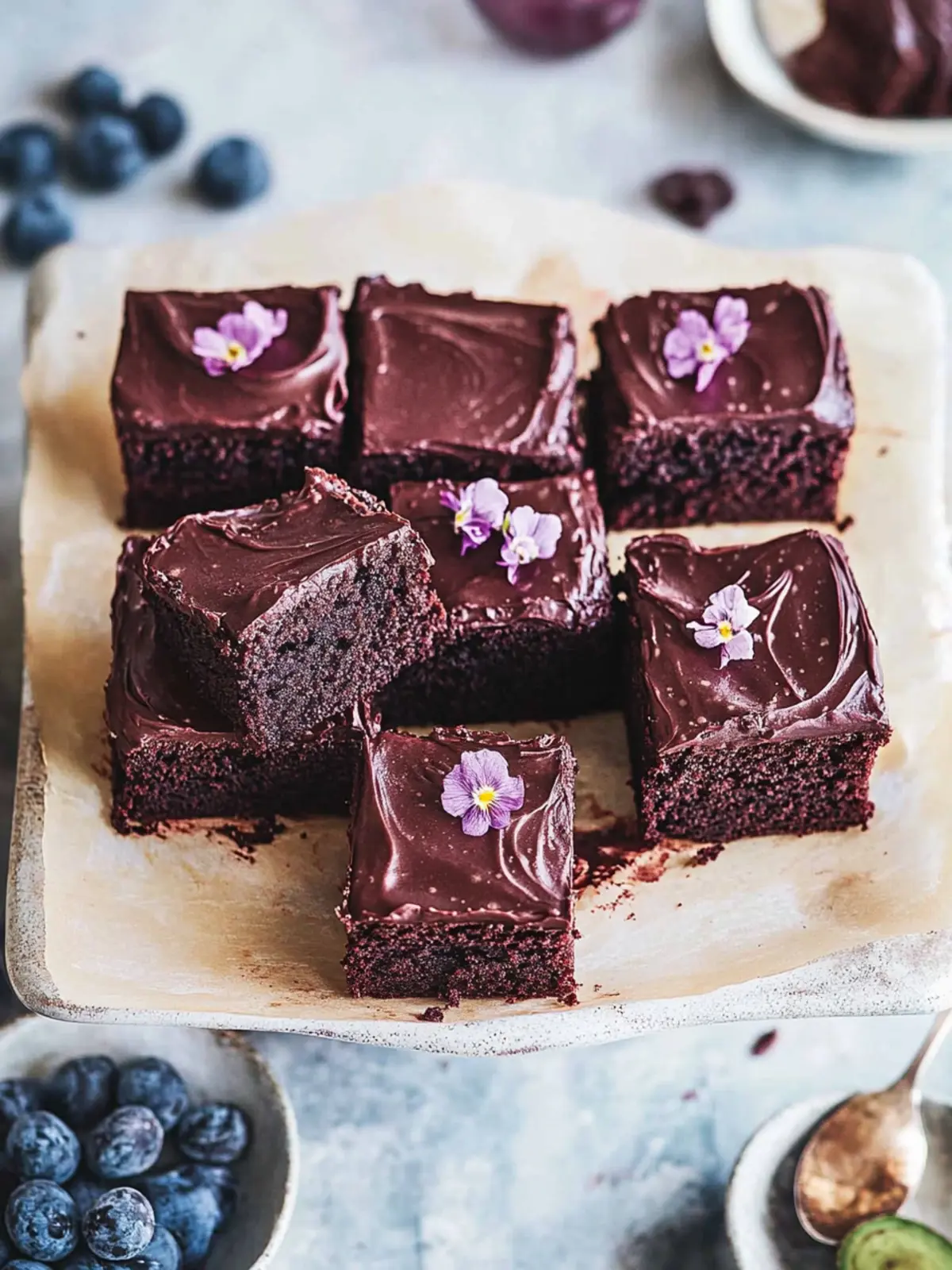 Decadent Beetroot Brownies with Creamy Chocolate Avocado Frosting 3 Beetroot Brownies with Chocolate Avocado Frosting