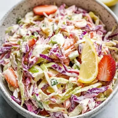 Zesty Strawberry Lemon Coleslaw That Brightens Your BBQ 9 Strawberry Lemon Coleslaw