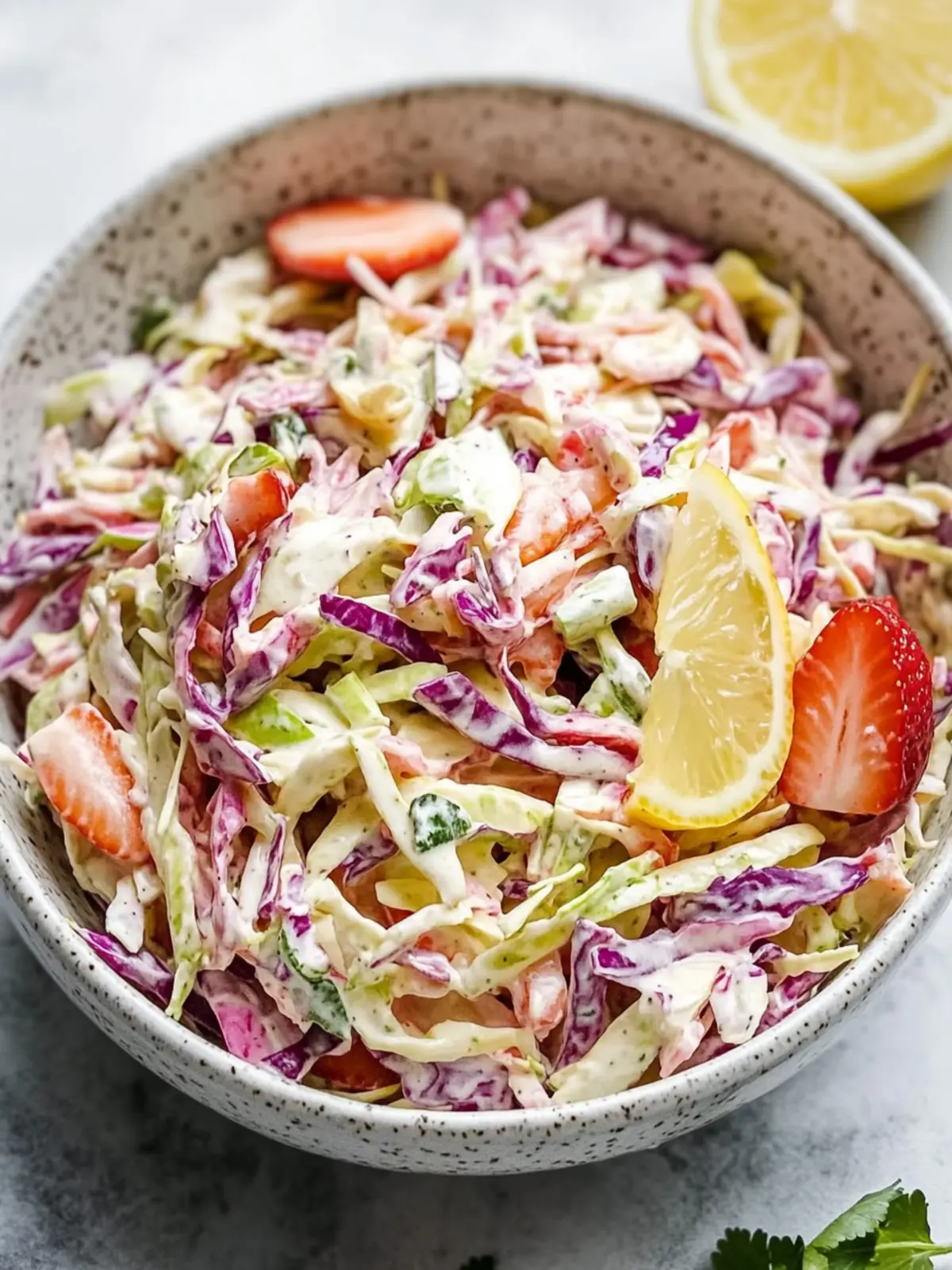 Zesty Strawberry Lemon Coleslaw That Brightens Your BBQ 5 Strawberry Lemon Coleslaw