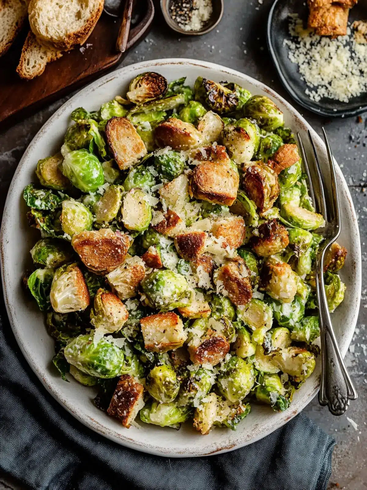 Irresistible Roasted Brussels Sprouts Caesar Salad Delight 3 Roasted Brussels Sprouts Caesar Salad